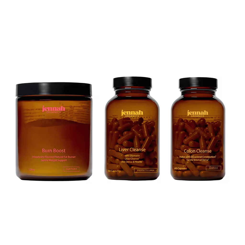 Jennah Organic supplement jars