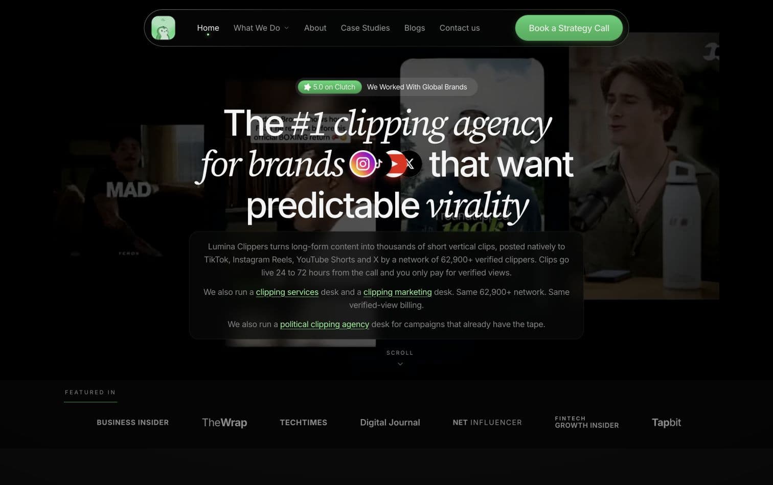 Lumina Clippers homepage as it appeared on September 23, 2026