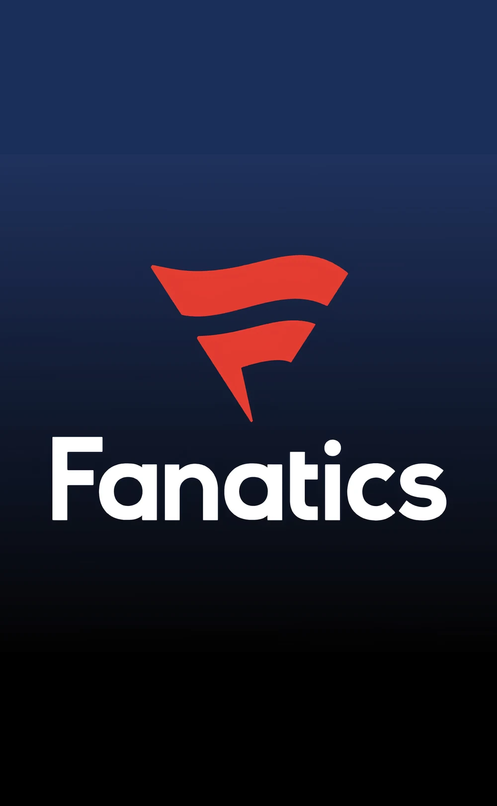 Fanatics logo on navy